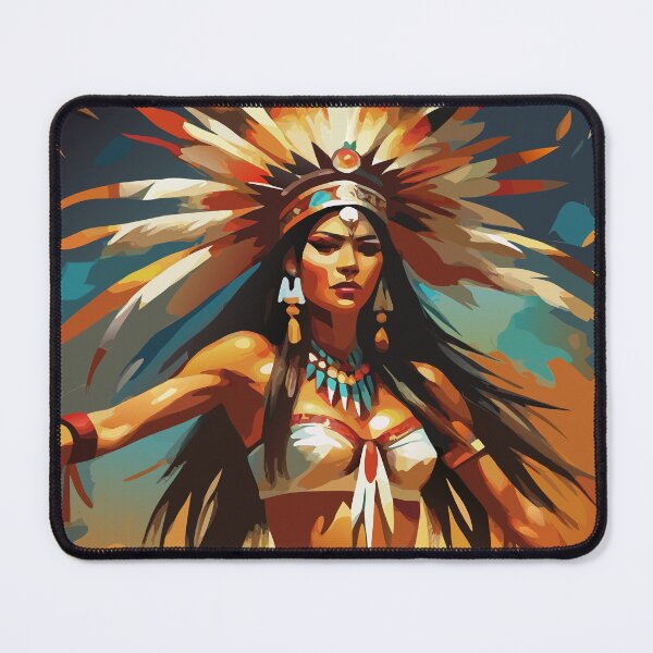 Item preview, Powerful Native American Woman Dancing designed and sold by BelleRiviera.