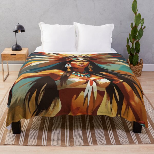 Item preview, Powerful Native American Woman Dancing designed and sold by BelleRiviera.