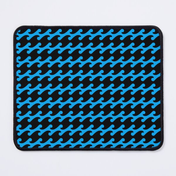Item preview, WAVE PATTERN IN BLACK AND BRIGHT BLUE designed and sold by larissa-myrie.
