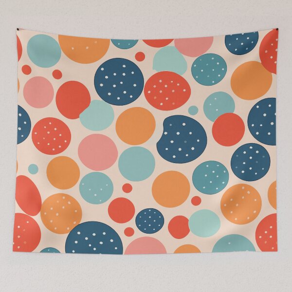 Item preview, A design of a quirky pattern with irregular polka dots in varying sizes and bright colors. designed and sold by HEMRO.