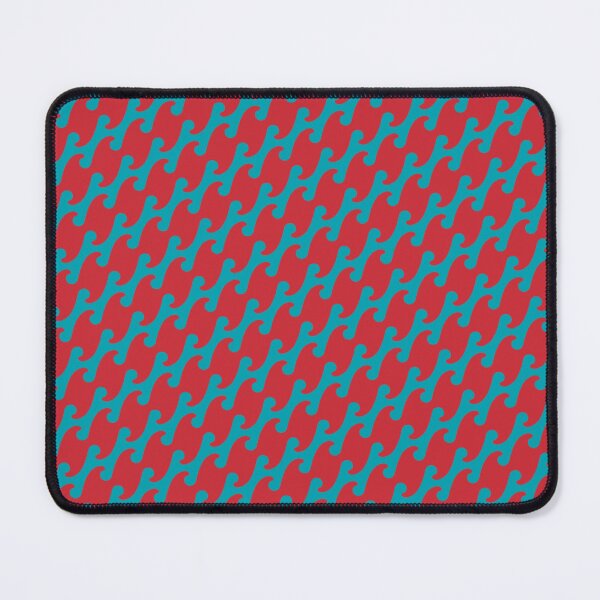 Item preview, WAVE PATTERN IN DARK RED AND GREY-BLUE designed and sold by larissa-myrie.