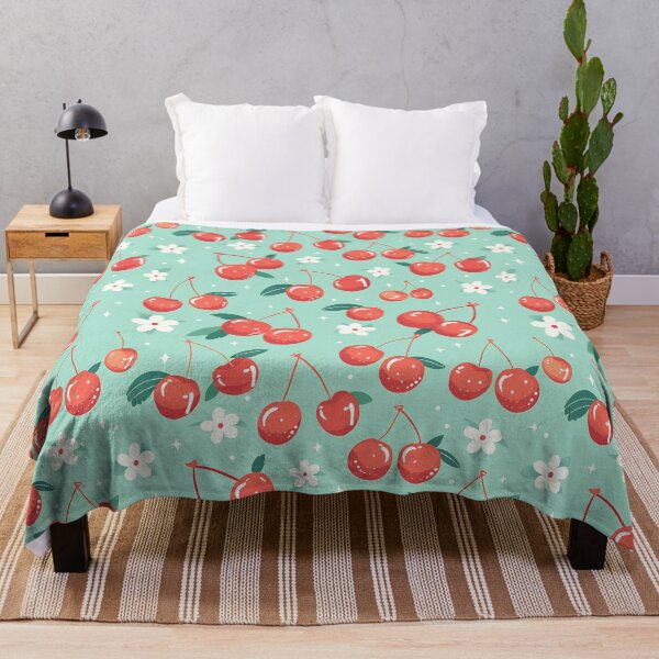 Item preview, Juicy Cherry Seamless Pattern with Green Stems and Leaves designed and sold by Windy-market.