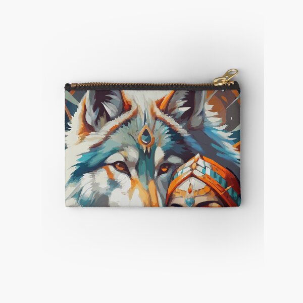 Item preview, Native American woman with a wolf designed and sold by BelleRiviera.