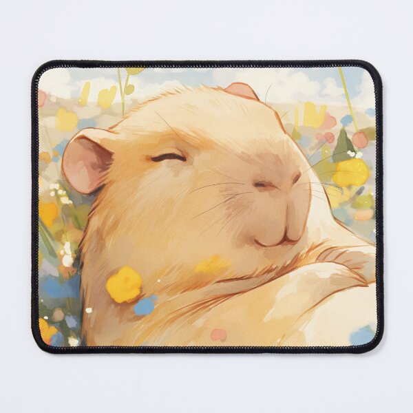 Item preview, Capybara Resting in Peaceful Pastures designed and sold by AshiraCreations.