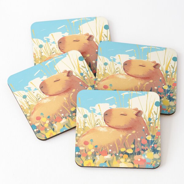 Item preview, Capybara in a Field of Dreams designed and sold by AshiraCreations.