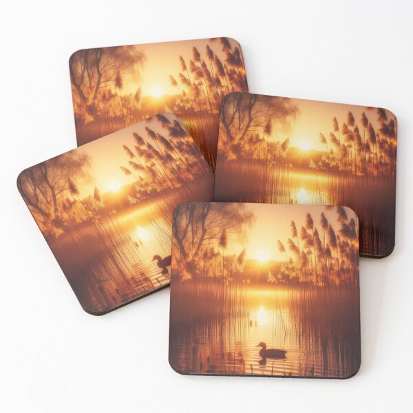 Item preview, Serene Sunset at the Lake designed and sold by ZenOfAIarts.
