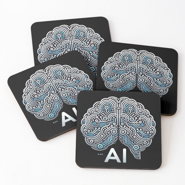 Item preview, Intricate Brain Design with AI Text designed and sold by tarmiziwartani.