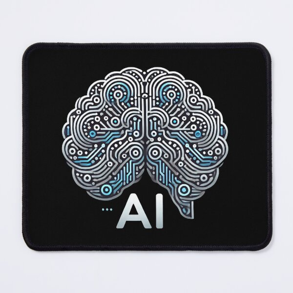 Item preview, Intricate Brain Design with AI Text designed and sold by tarmiziwartani.