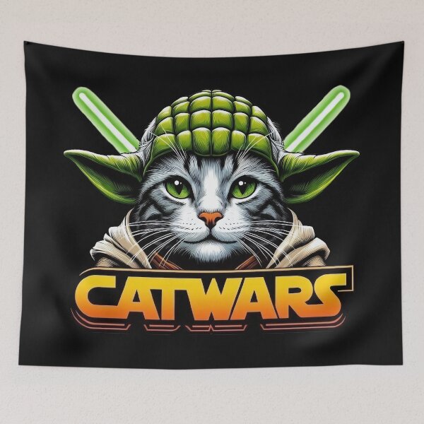 Item preview, CAT WARS  - Space Wizard Cat - Galactic Parody designed and sold by RebeccaRe.