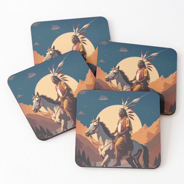 Item preview, Native American warrior on a horse designed and sold by BelleRiviera.