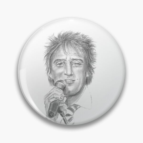 Artikelvorschau, Rod Stewart Zeichnung in Graphit entworfen und verkauft von Jennifer Morcom.