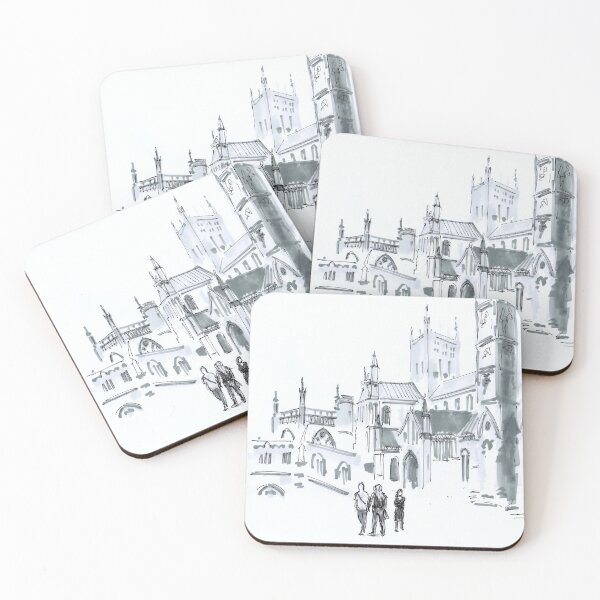 Item preview, Wells Cathedral Black and White Drawing designed and sold by MikeJory.