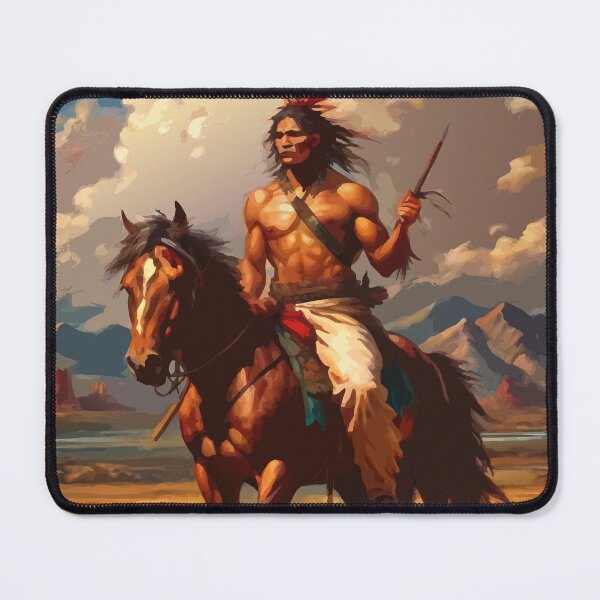 Item preview, Native American warrior on a horse designed and sold by BelleRiviera.