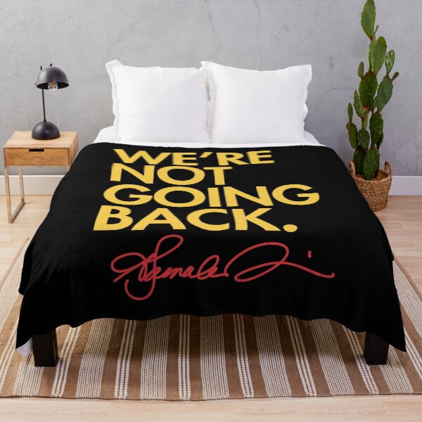 Item preview, WE'RE NOT GOING BACK - KAMALA (yellow with orange signature) designed and sold by Thelittlelord.