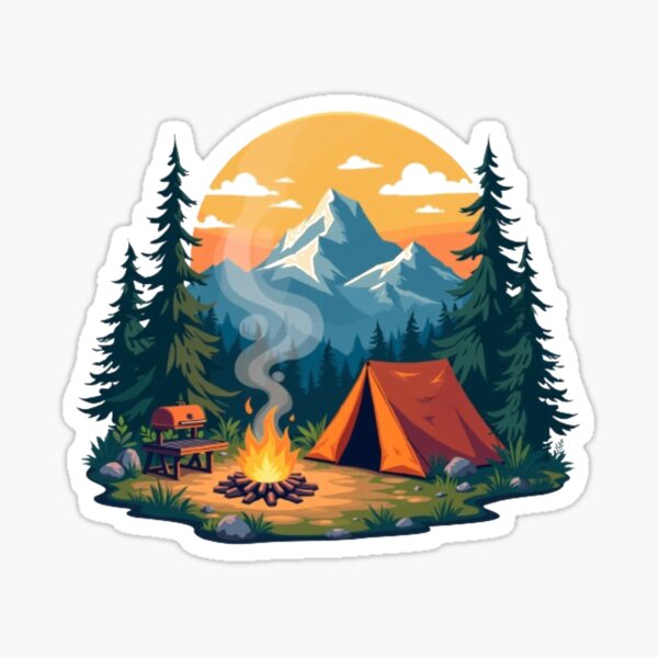 Item preview, Mountain Camping Scene designed and sold by matipod.