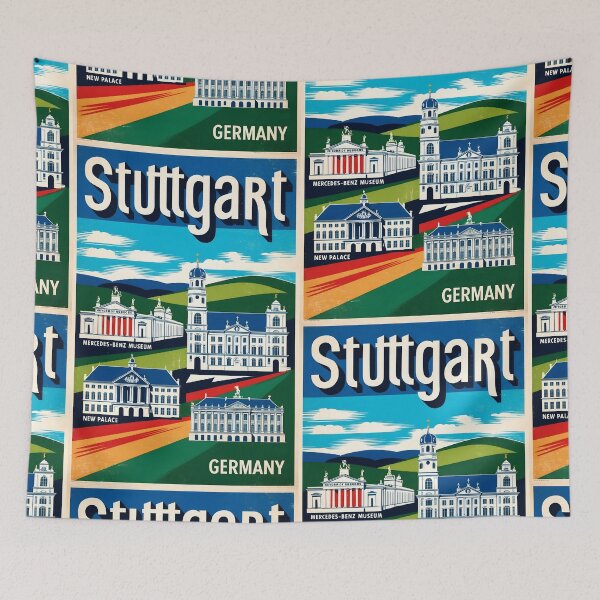 Item preview, Stuttgart Germany Vintage Travel Tourism  designed and sold by TravelersGems.