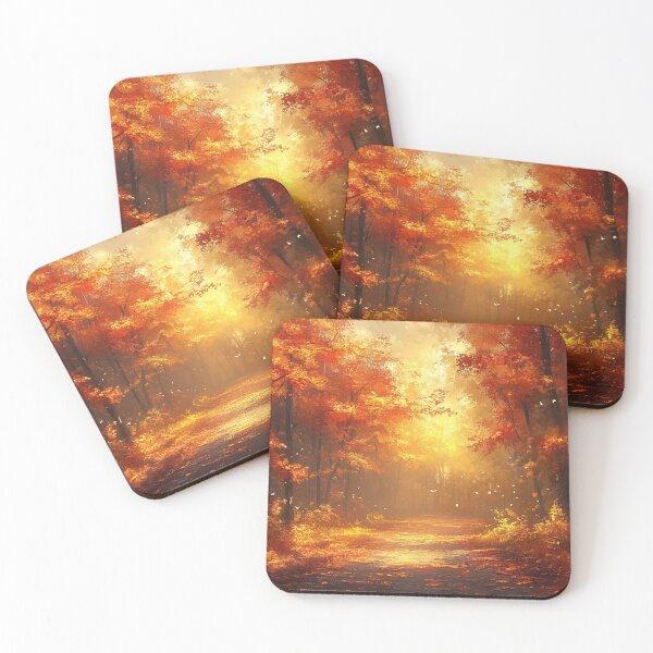 Item preview, Autumn forest at dawn designed and sold by Maddrick.
