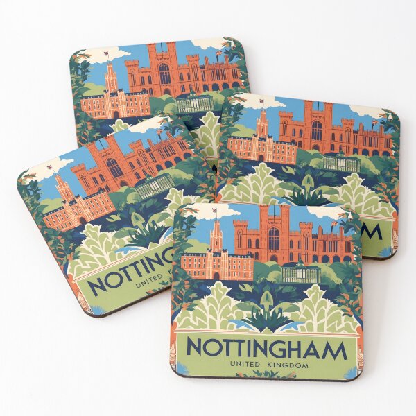 Item preview, Nottingham United Kingdom Vintage Travel Tourism  designed and sold by TravelersGems.