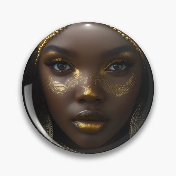 Item preview, Elegant woman in gold with intricate accessories. designed and sold by Artessie.