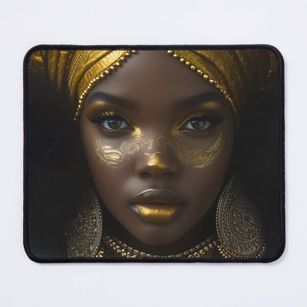 Item preview, Elegant woman in gold with intricate accessories. designed and sold by Artessie.