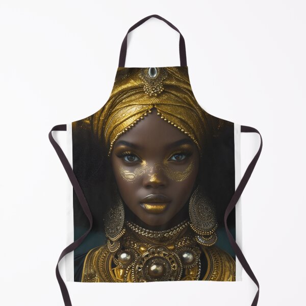 Item preview, Elegant woman in gold with intricate accessories. designed and sold by Artessie.