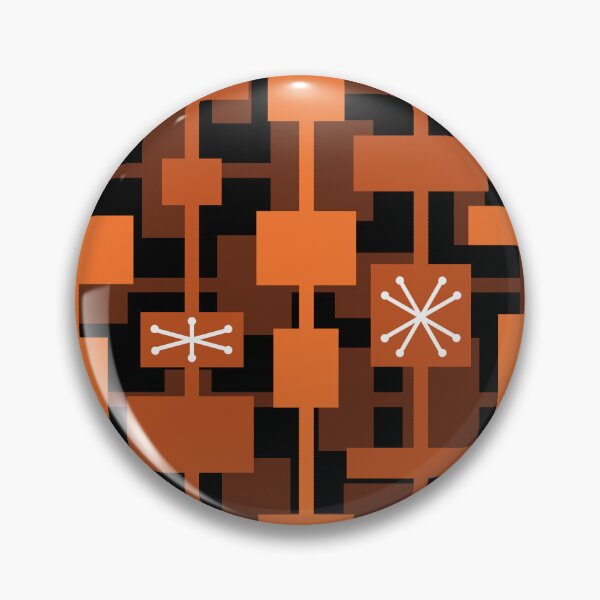 Item preview, Mid Century Modern Black Orange designed and sold by thepixelgarden.