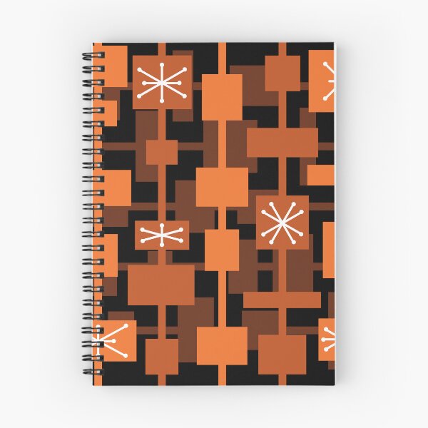 Item preview, Mid Century Modern Black Orange designed and sold by thepixelgarden.