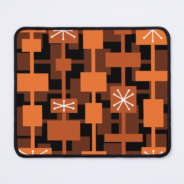 Item preview, Mid Century Modern Black Orange designed and sold by thepixelgarden.