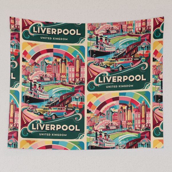 Item preview, Liverpool United Kingdom Vintage Travel Tourism  designed and sold by TravelersGems.