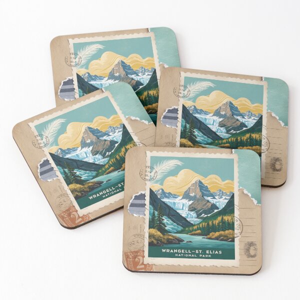 Item preview, Wrangell St Elias Alaska National Park Postcard Vintage Retro Travel designed and sold by TravelPostcardGems.