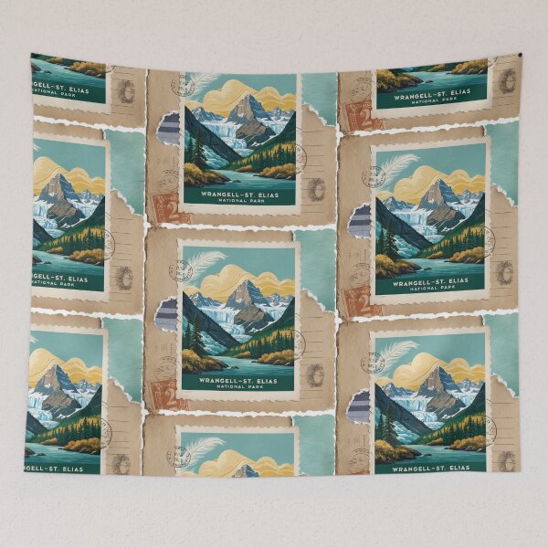 Item preview, Wrangell St Elias Alaska National Park Postcard Vintage Retro Travel designed and sold by TravelPostcardGems.