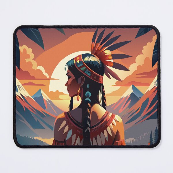 Item preview, Native American Girl at Sunset designed and sold by BelleRiviera.