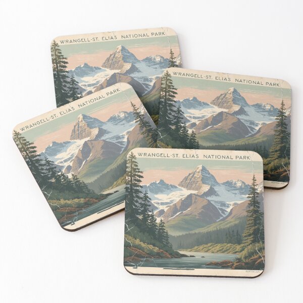 Item preview, Wrangell St Elias Alaska National Park Postcard Vintage Retro Travel designed and sold by TravelPostcardGems.