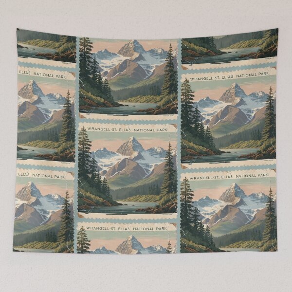 Item preview, Wrangell St Elias Alaska National Park Postcard Vintage Retro Travel designed and sold by TravelPostcardGems.