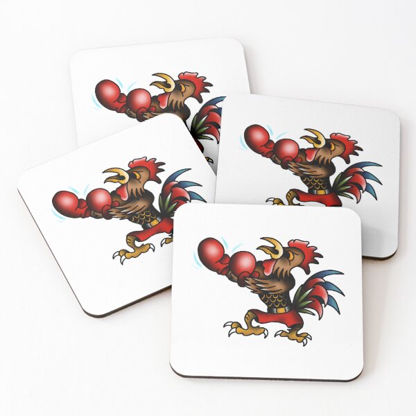 Item preview, Crazy Boxing Rooster old school tattoo style designed and sold by Krisu444.