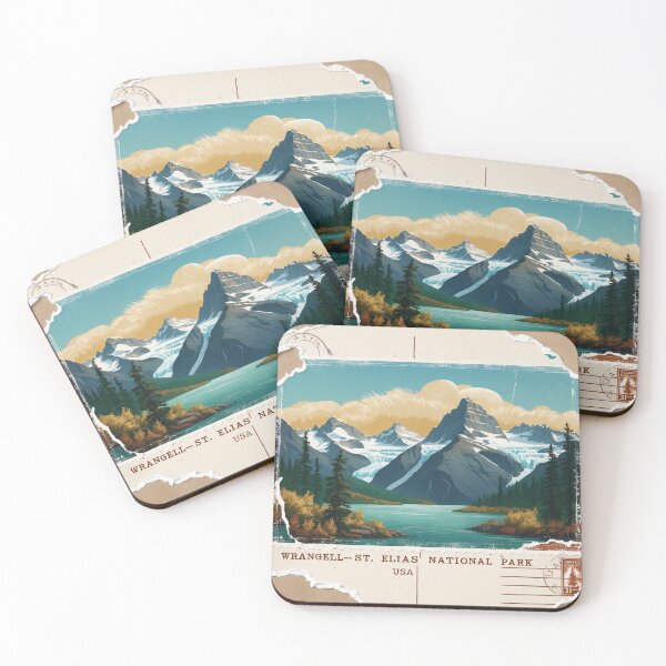 Item preview, Wrangell St Elias Alaska National Park Postcard Vintage Retro Travel designed and sold by TravelPostcardGems.