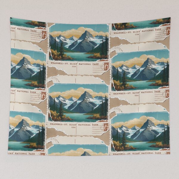 Item preview, Wrangell St Elias Alaska National Park Postcard Vintage Retro Travel designed and sold by TravelPostcardGems.