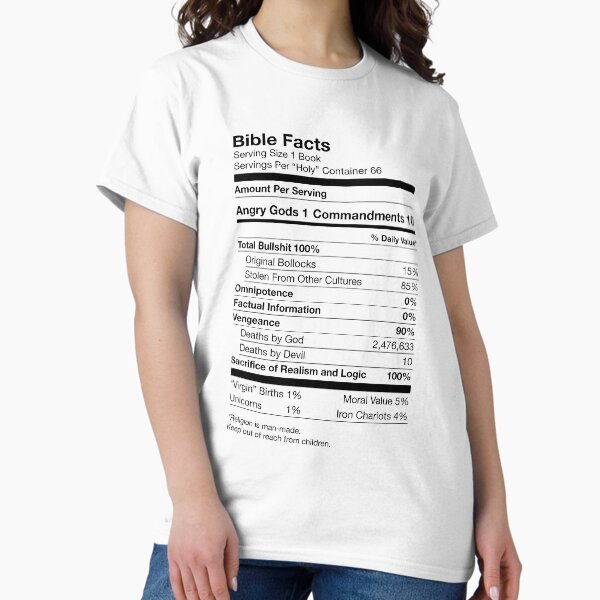 Item preview, Bible facts Nutrition Value Label designed and sold by Paul Foreman.