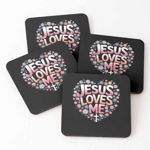 Item preview, Jesus Loves Me Christian Floral Hearth Faith designed and sold by Hananiah Merch.