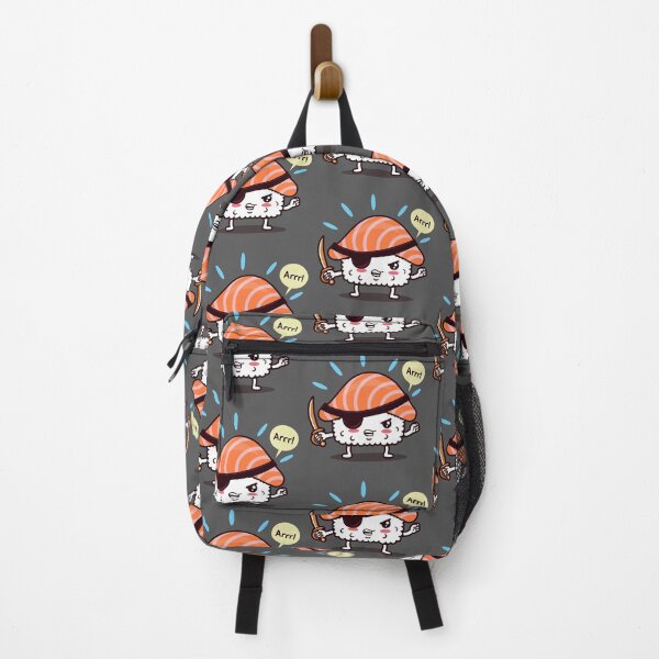 Item preview, Funny Cute Kawaii Pirate Sushi Cartoon designed and sold by BoggsNicolasArt.