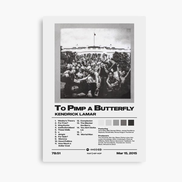Item preview, To Pimp a Butterfly by Kendrick Lamar Album Poster designed and sold by FourthWall Prints.
