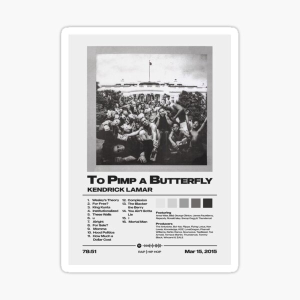 Item preview, To Pimp a Butterfly by Kendrick Lamar Album Poster designed and sold by FourthWall Prints.