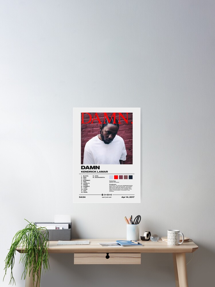 Damn by Kendrick Lamar Album Poster Poster