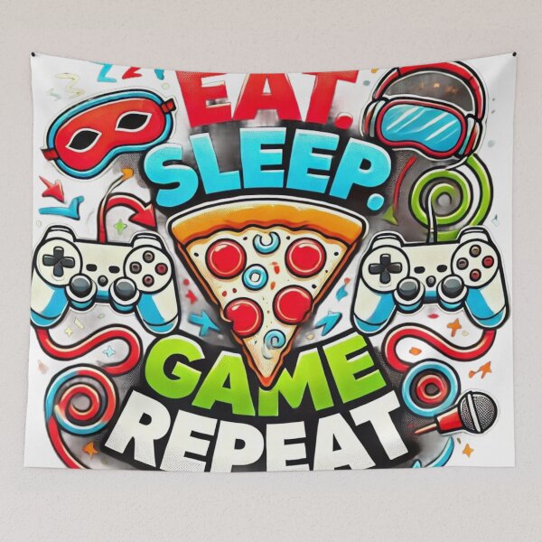 Item preview, Eat Sleep Game Repeat designed and sold by deniz kaya.