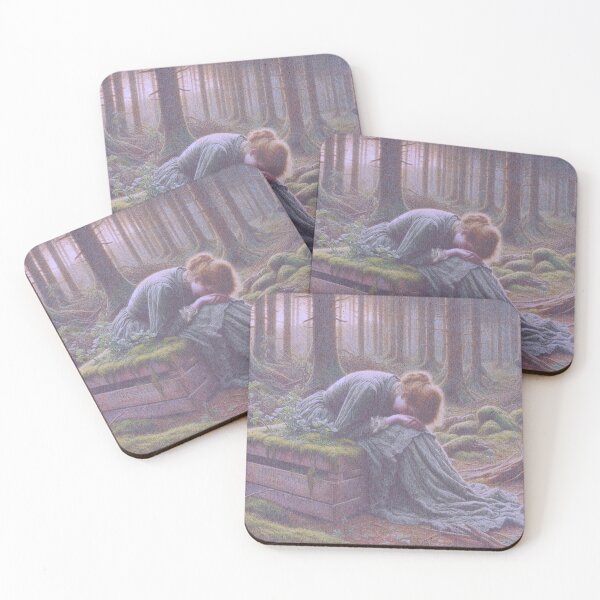 Item preview, Illustration woman sitting in the woods crying designed and sold by Melloncollie95.
