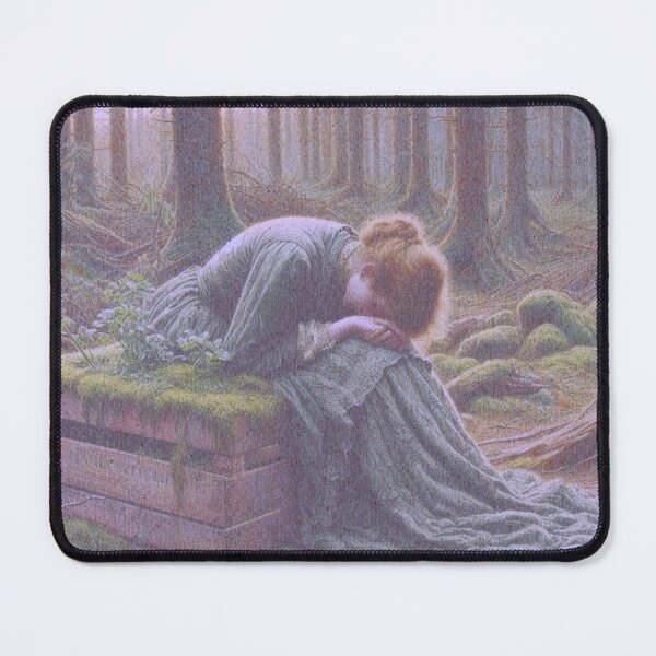 Item preview, Illustration woman sitting in the woods crying designed and sold by Melloncollie95.