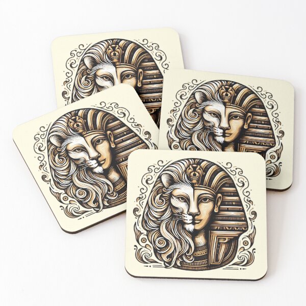 Item preview, Pharaoh Lion: A Majestic Fusion of Ancient Egypt and Royal Power designed and sold by beyazart.