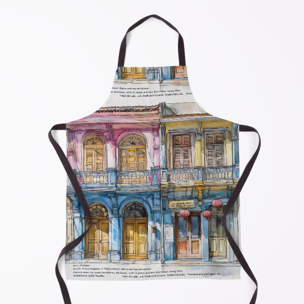 Item preview, Copy of Line drawing with watercolor of Phuket's Sino-Portuguese architecture in old town designed and sold by wonderisland.
