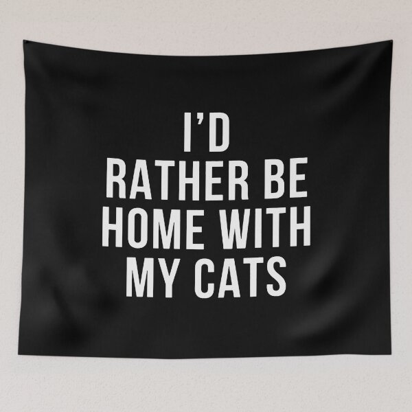 Item preview, ID RATHER BE HOME WITH MY CATS designed and sold by Buntrockstore.