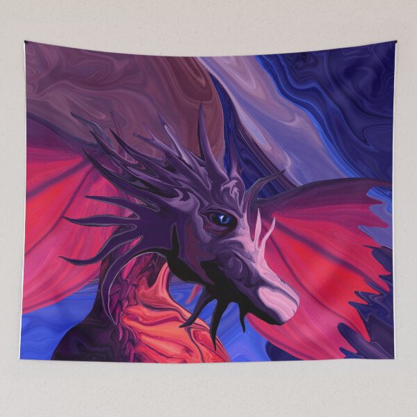 Item preview, Jewel Toned Dragon of the Amethyst and Ruby Caverns designed and sold by DistortionArt.